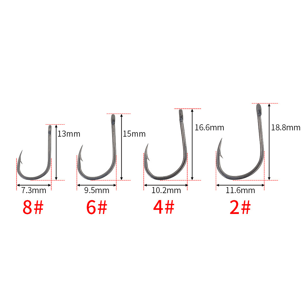 Fishing Hook - ABST 50 stuks karpervishaken met weerhaken