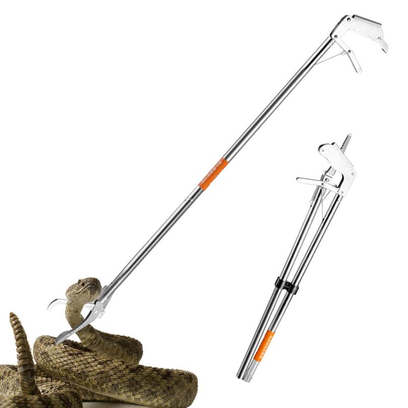 Fishing Hook Stainless Steel - 120Cm Opvouwbare Slangenstok Elleboog/Rechte Kop Reptiel