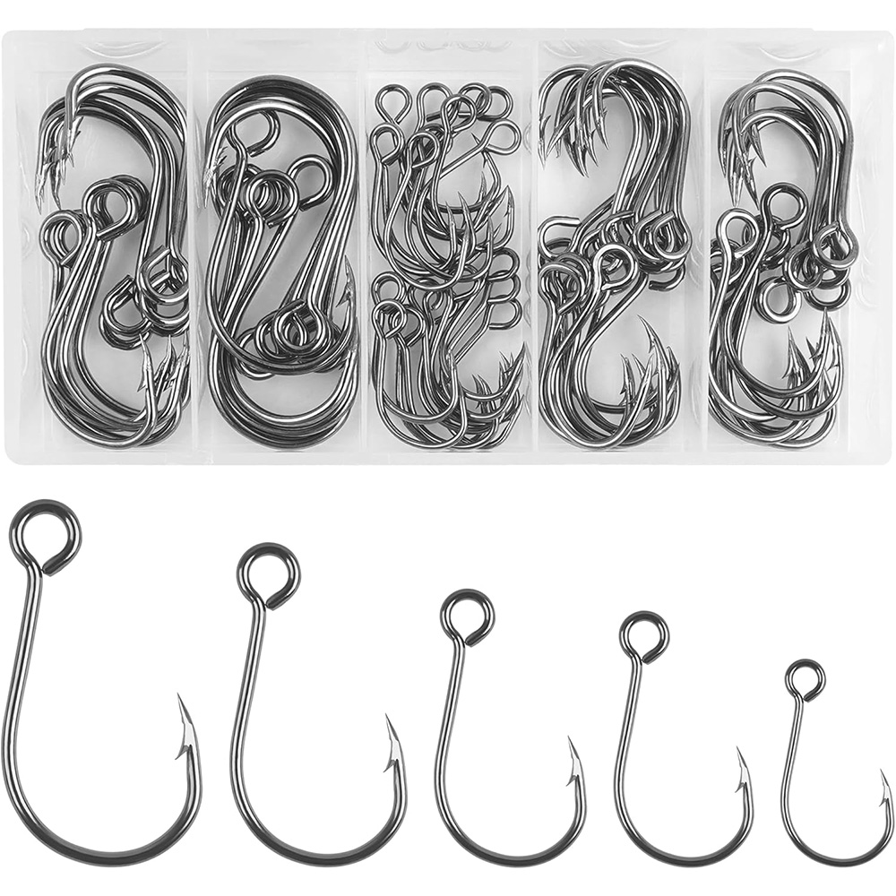 Fishing Hook Circle - 70 Stuks Vissen Inline Enkele Haken