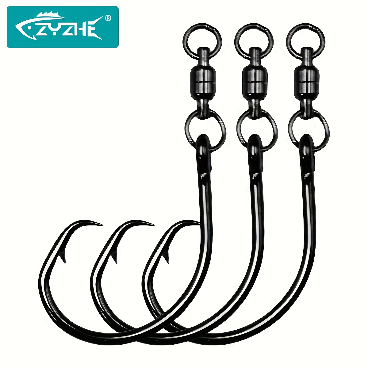 Fishing Hook Circle - ZYZHE 3/6/9 stuks cirkelhaken met draairing