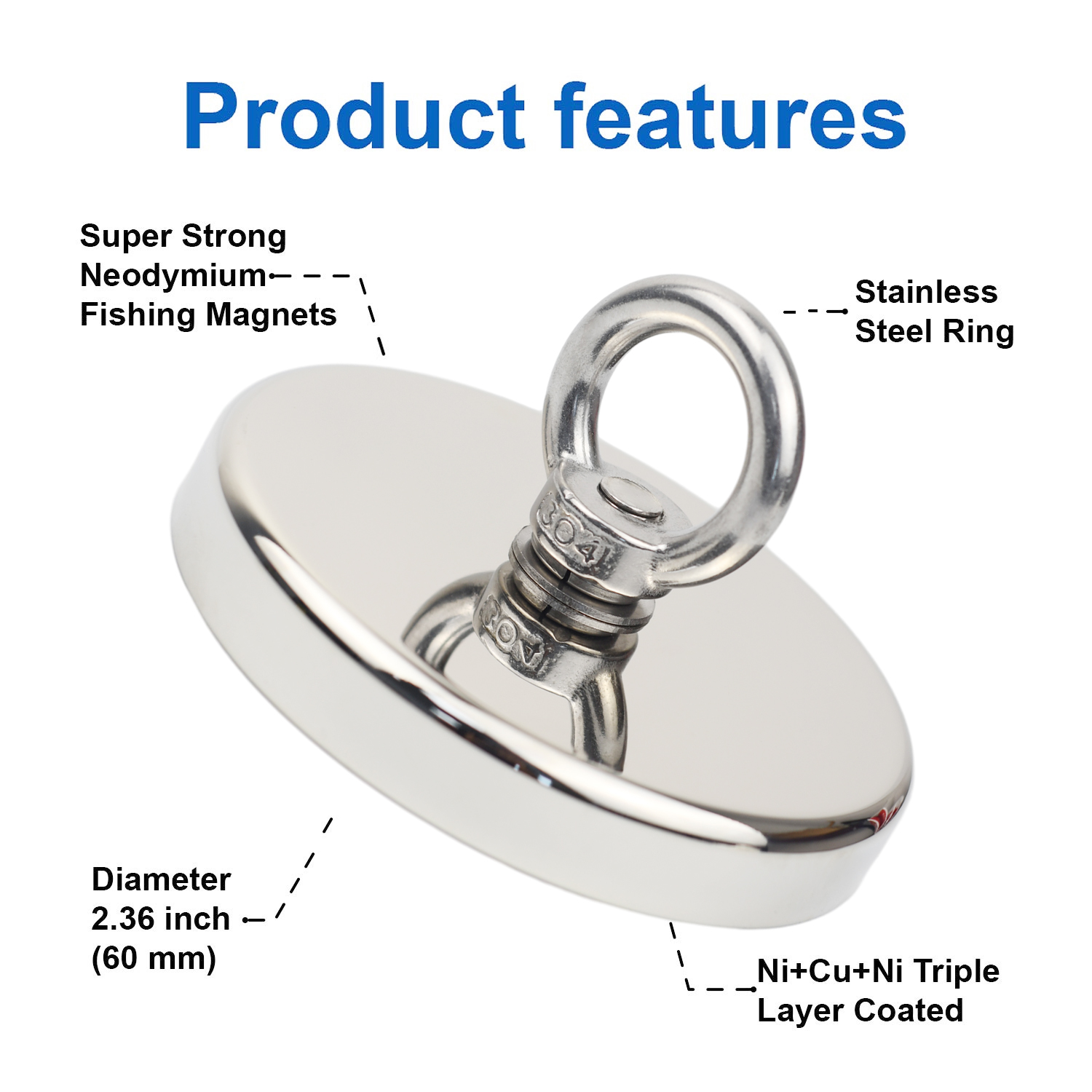 D90 Pull Max 350kg Super Sterk - Fishing Hook Stainless Steel recensie en prijs