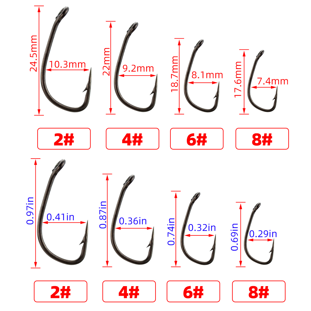 30 stks PTFE Gecoat Koolstofst - Fishing Hook Assortment recensie en prijs