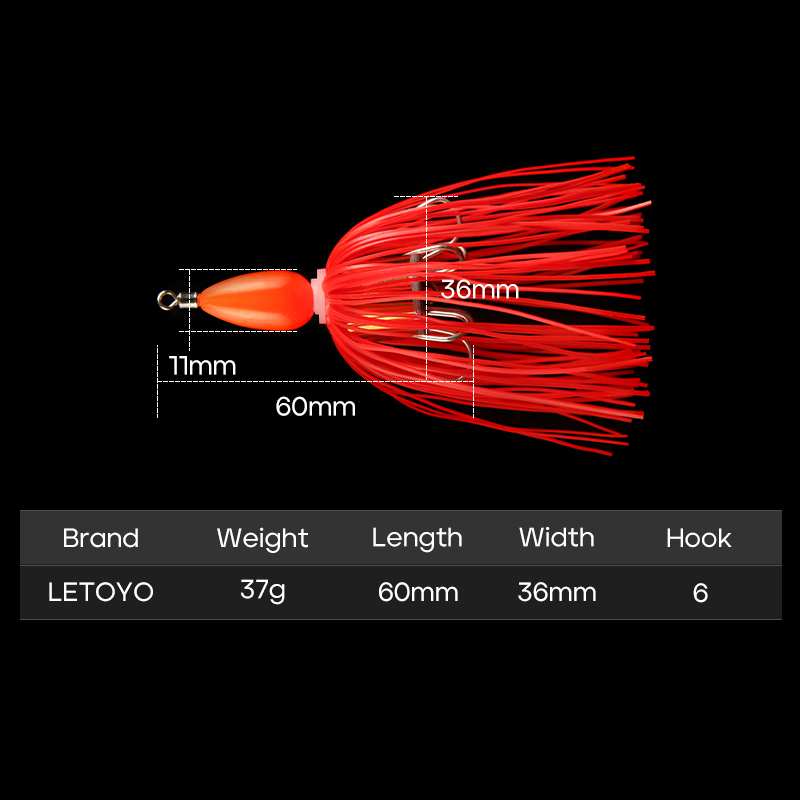 37g Weedless Voetbal Jig Head  - Fishing Hook Weedless recensie en prijs