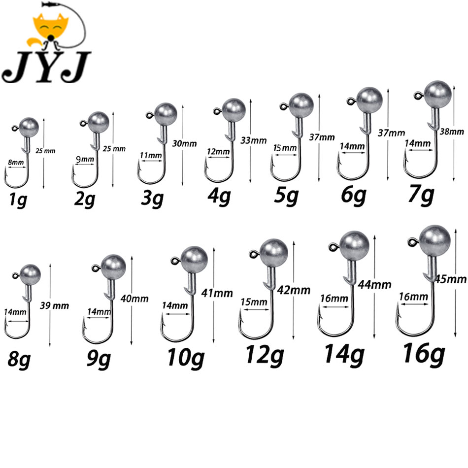 WODJYJ 1g 2g 3g 4g 5g 7g 8g 10 - Fishing Hook Assortment recensie en prijs