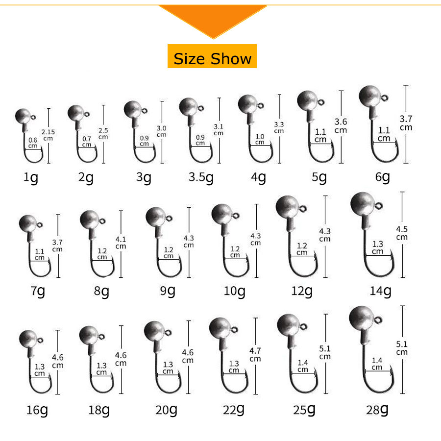 WODJYJ 1g 2g 3g 4g 5g 7g 8g 10 - Fishing Hook Assortment recensie en prijs