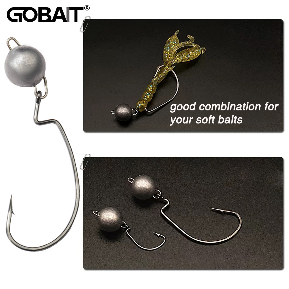 5 stks Metalen Jig Head Worm H - Fishing Hook Weedless recensie en prijs