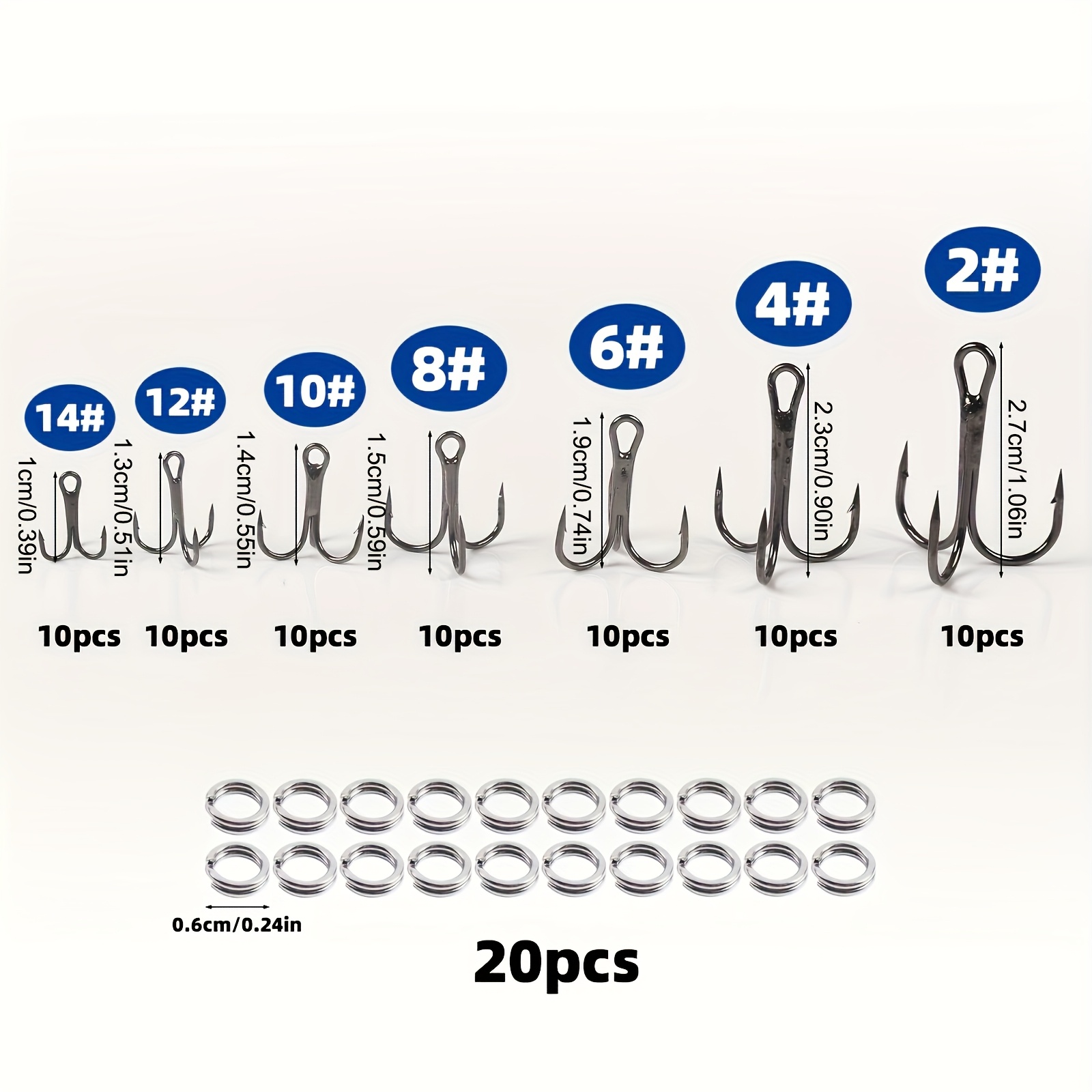 90 stuks/set De triple-hook ki - Fishing Hook Assortment recensie en prijs